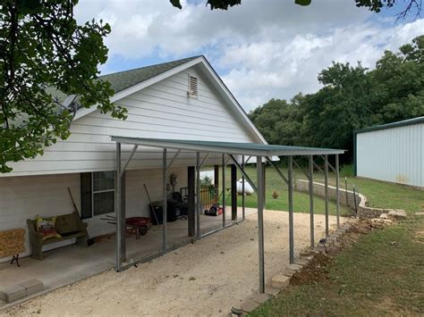 metal lean-to carport attached to house|12x24 metal lean to.